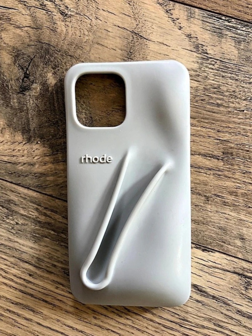 RHODE Lip Case iPhone 13 Pro Max Grey Silicone Lip Tint Holder
